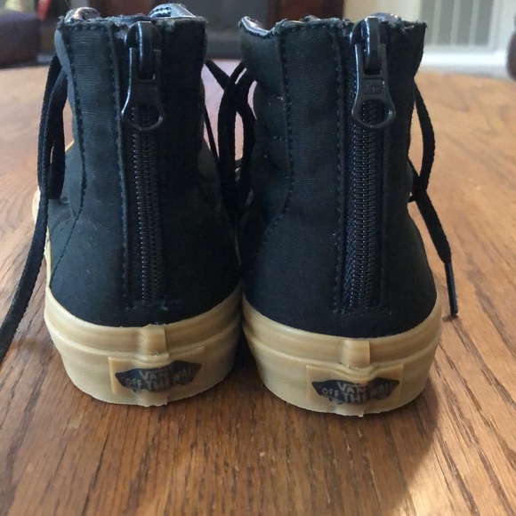 Unisex Vans Skate board shoe Hi Top Sneakers Black/Gum- Size  2.5 - Picture 4 of 9